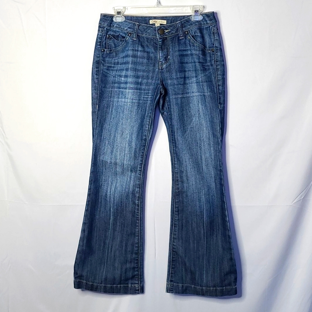 CAbi flare leg retro blue jeans sz 4 - Picture 2 of 7